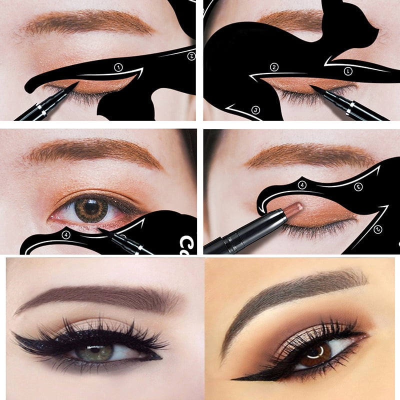 Cat Eye Eyeliner Stencil Make-up Eyes Liner Stencil Types Eyebrow Template Shaper Instrument photograph relating to Eyeliner Stencil Printable named Cat Eye Eyeliner Stencil Make-up Eyes Liner Stencil Products Eyebrow Template Shaper Instrument